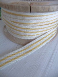 Streifenband gelb-wei