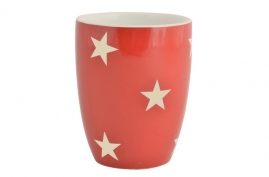IB Laursen Latte-Cup rot/Sterne
