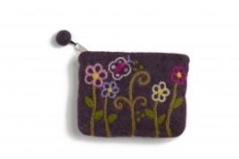 n Gry & Sif Geldbeutel purple Blumen