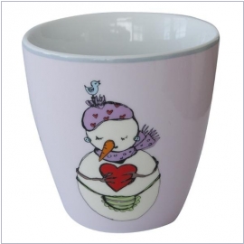 Falby Mug Snowman rosa